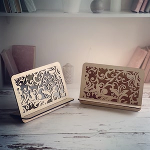Flourish Cell Phone Stands Set of 2 SVG Digital Download for Glowforge or Laser For 1/8” & 1/4” Material-Not a Physical Item