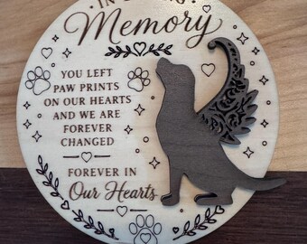 Memorial Dog Christmas Ornament Set of 2 SVG Digital Download for Glowforge or Laser -Not a Physical Item Read Item Description