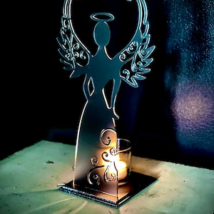 Engel Shelf Sitter und Kerzenhalter Set SVG Digital Download Für Glowforge oder Laser