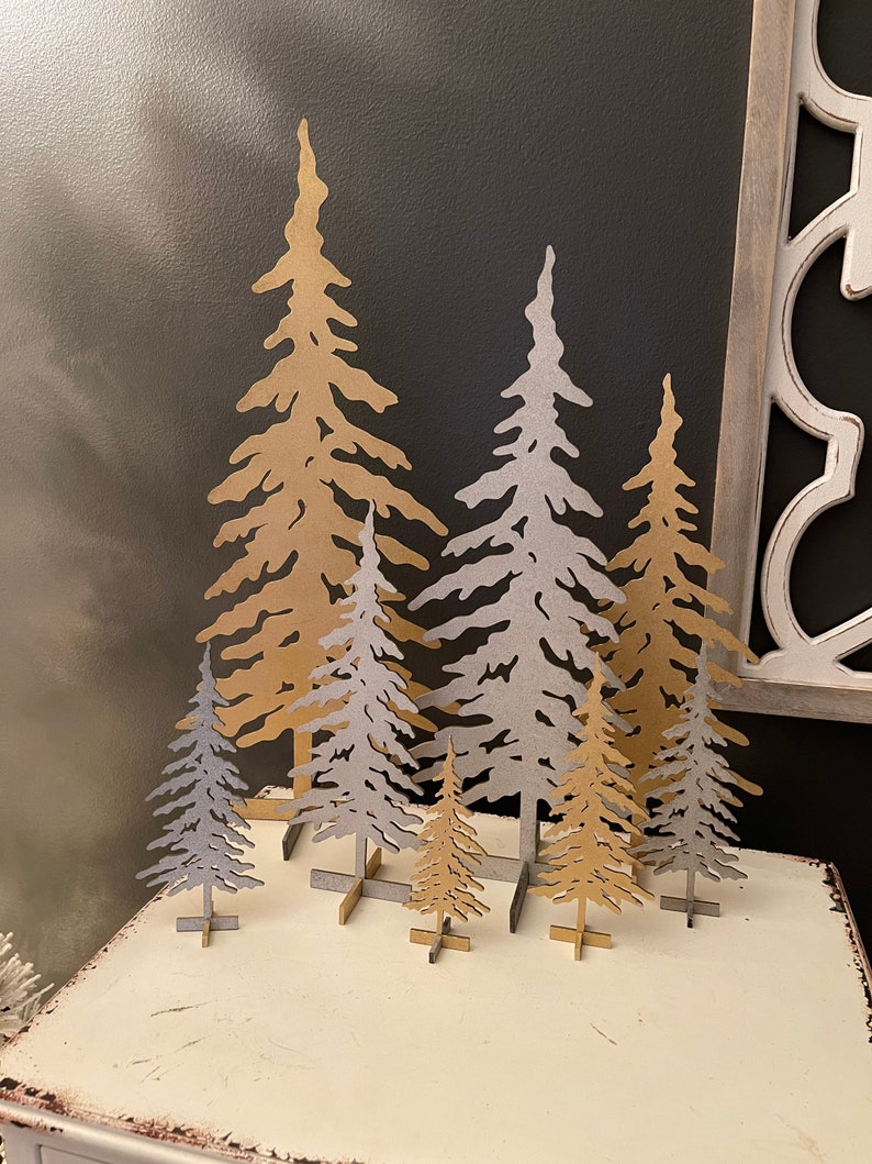 1/8 Pine Trees Vol. 2 Set of 6 SVG Digital Download for - Etsy