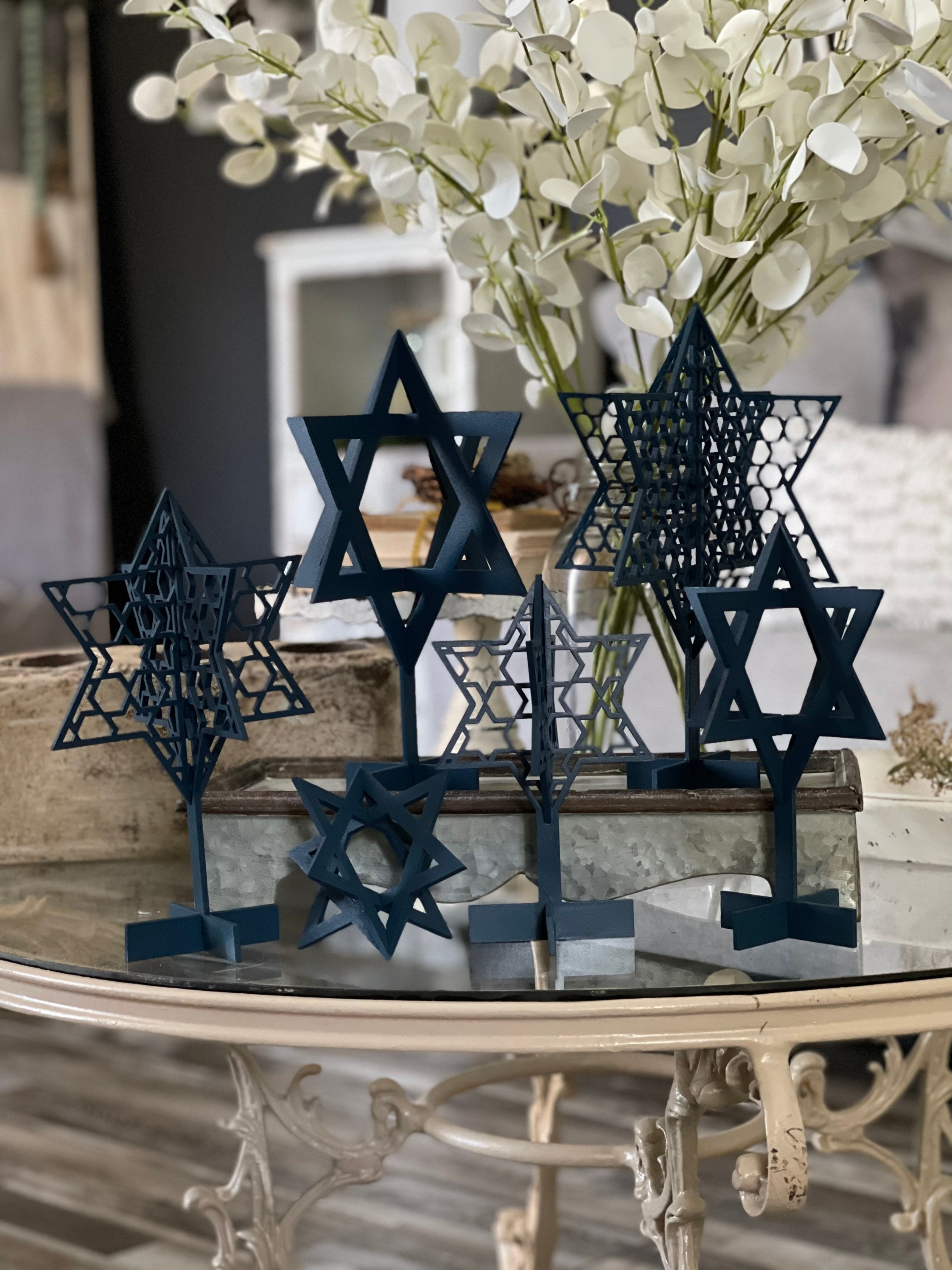 3D Star of David Set of 6 SVG Digital Download for Glowforge or Laser