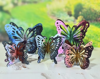 3D Standing Butterflies - Set of 5 - SVG Digital Download for Glowforge or Laser -Not a Physical Item -FOR 1/8” MATERIAL only