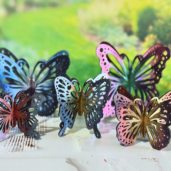 3D Standing Butterflies - Set of 5 - SVG Digital Download for Glowforge or Laser -Not a Physical Item -FOR 1/8” MATERIAL only