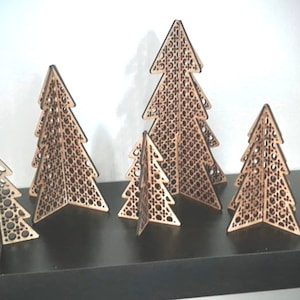 Conjunto de árboles de caña de ratán 3D de 5 SVG descarga digital para Glowforge o láser para material de 1/8 "SOLAMENTE