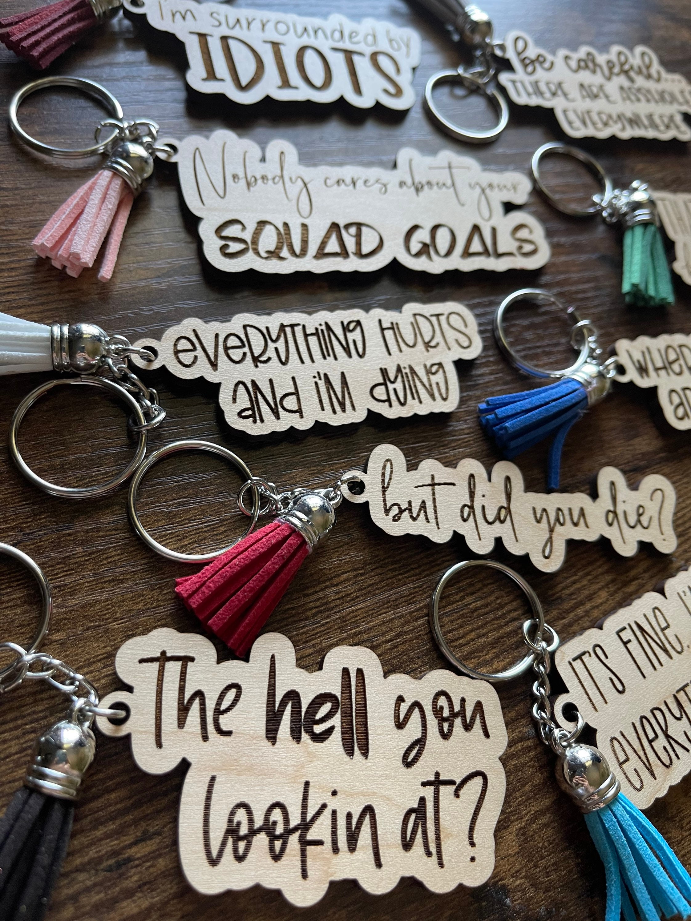 Funny Adult Keychains Set of 10 SVG Digital Download for Etsy Canada