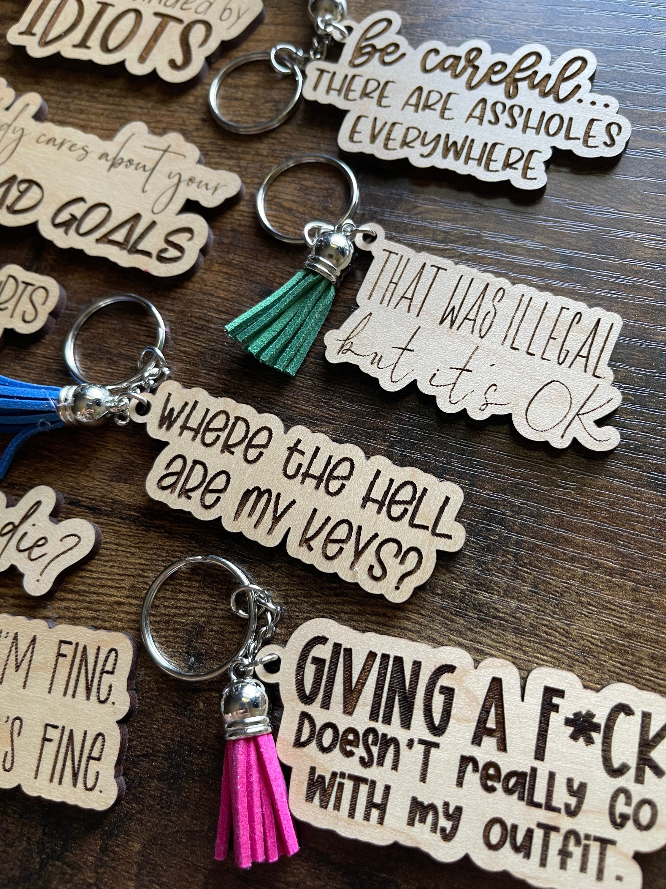 Funny Adult Keychains Set of 10 SVG Digital Download for Etsy Canada