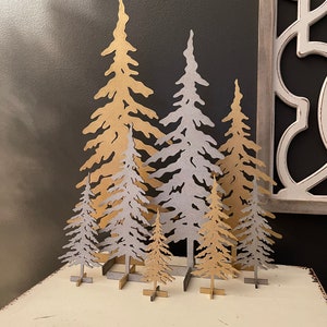 1/8" Pine Trees Vol. 2 Set di 6 Download digitale SVG per Glowforge o Laser -Non è un prodotto fisico