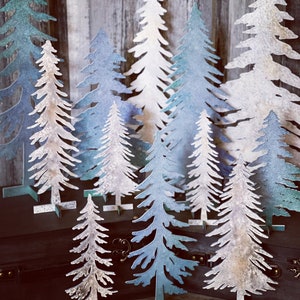 1/8" Standing Pine Trees Set of 12 SVG Digital Download for Glowforge or Laser Not a Physical Item