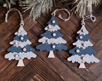 Layered Christmas Tree Ornament Set of 3 SVG Digital Download for Glowforge or Laser -Not a Physical Item Read Item Description