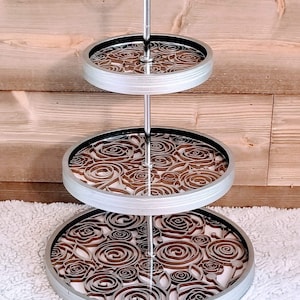 Floral Three Tiered Display Stand SVG Digital Download for Glowforge- Not a Physical Item