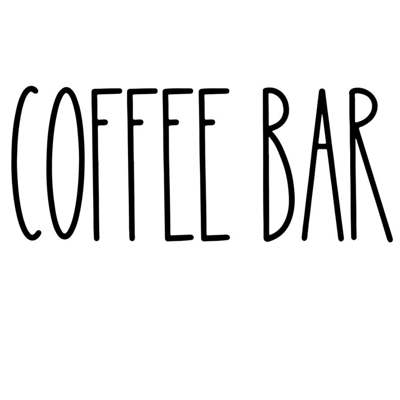 Download Coffee Bar SVG for Sign Making in Rae Dunn Style Font | Etsy