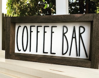 Coffee Bar SVG Cut File Digital Download for Sign Making For Cricut, Silhouette, Glowforge, or Laser NOT Physical Item