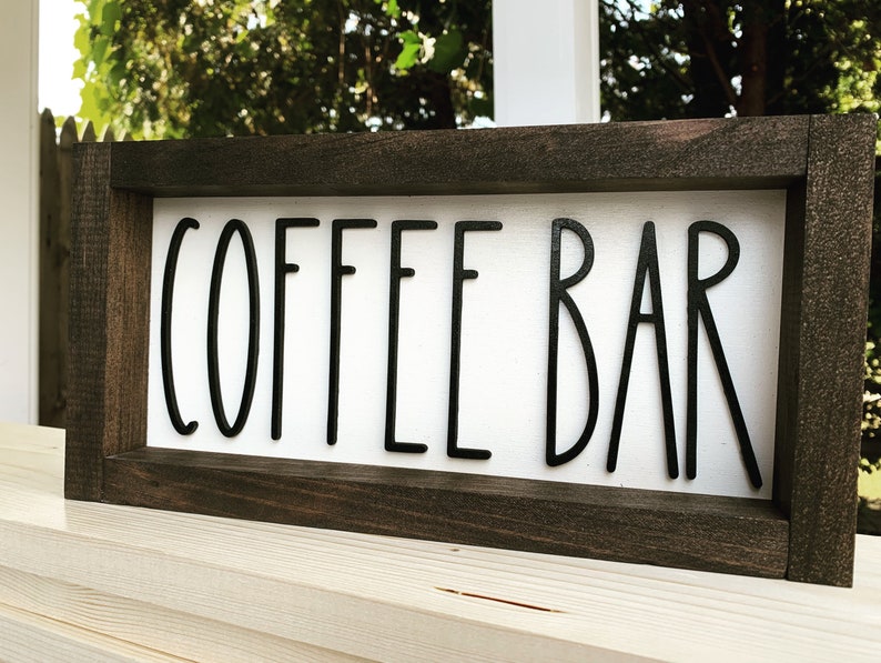 Download Coffee Bar SVG for Sign Making in Rae Dunn Style Font | Etsy