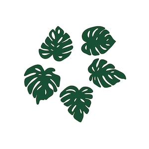 Monstera Plant Leaf Placemats and Coasters SVG Digital Download for Glowforge, Laser, Vinyl Cutter, Cricut, Silhouette, Cameo