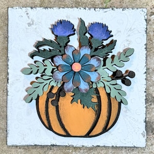 4” Floral Pumpkin Insert for Interchangeable Sign SVG Digital Download For Glowforge or Laser Not a Physical Item Read Item Description
