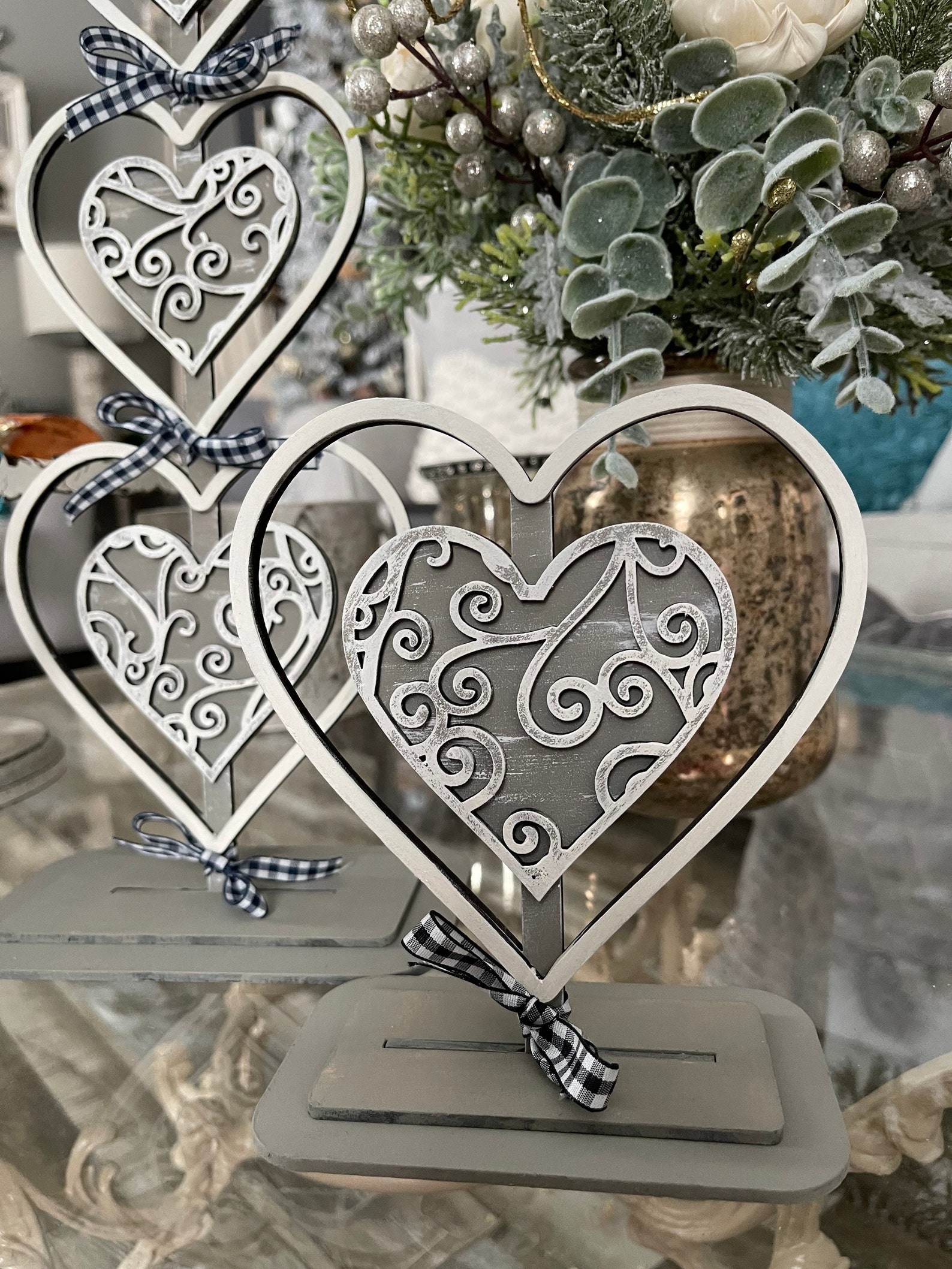 Heart Topiary Bundle -conversation Hearts, Swirls, Roses for 1/8” and 1 ...