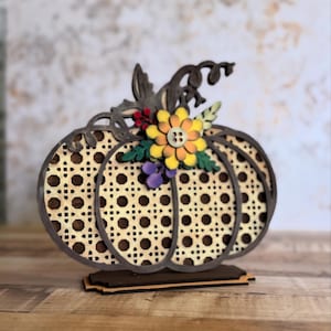 Floral Rattan Pumpkin SVG Digital Download For Glowforge or Laser For 1/8” and 1/4” Material Not a Physical Item Read Item Description