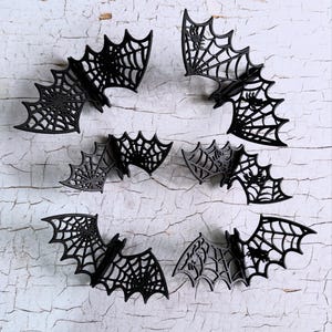 Murciélagos 3D con telarañas, juego de 6 SVG, descarga digital para Glowforge o láser, solo para material de 1/8", NO es un artículo físico, LEA la descripción del artículo