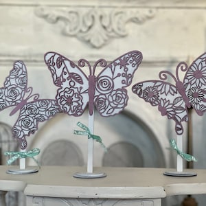Papillons floraux Ensemble de 3 téléchargement numérique SVG pour Glowforge ou Laser PAS un article physique