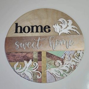 Flourish Farmhouse Style Welcome Door Sign For 18” Round
