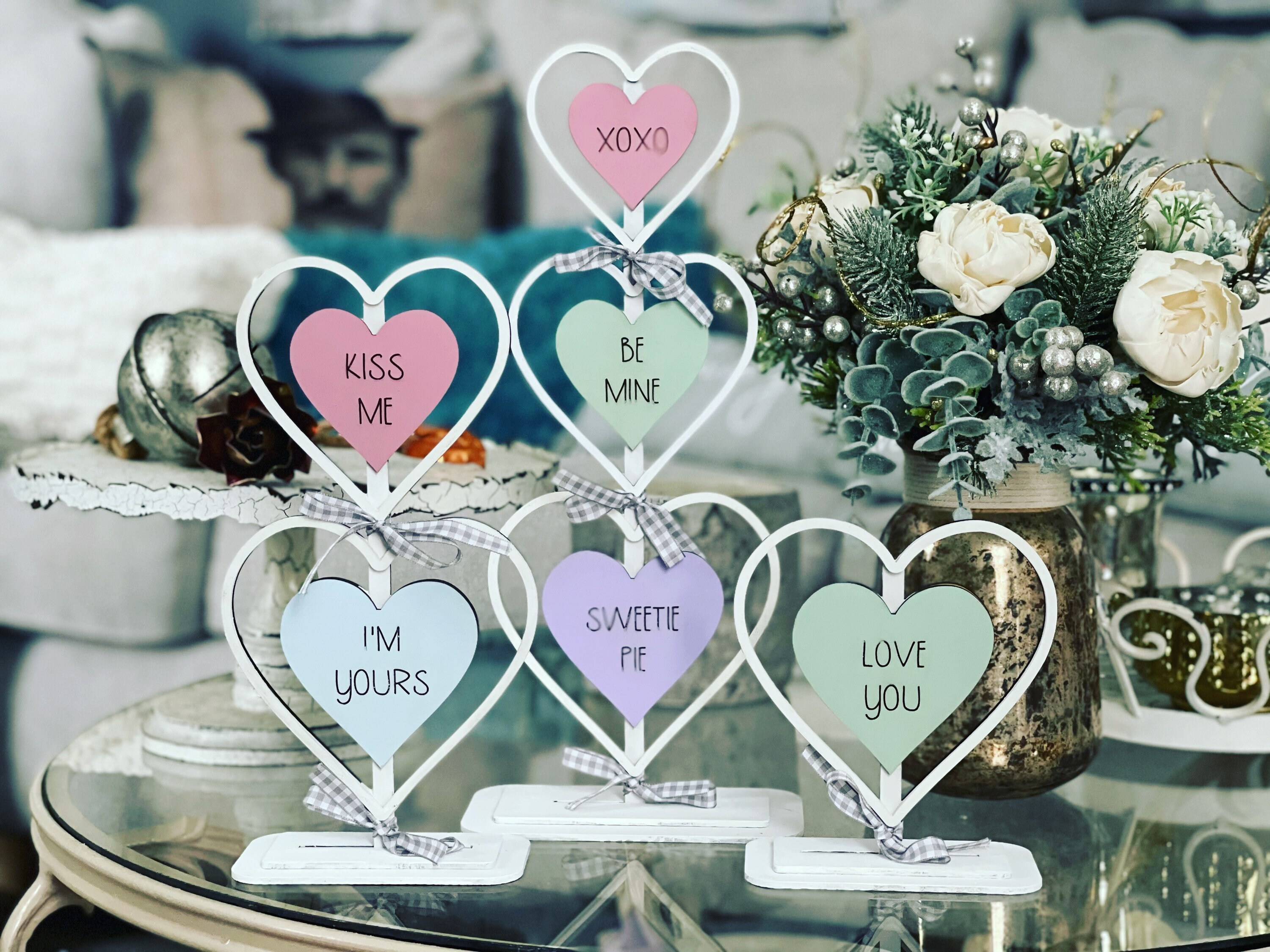 Heart Topiary Bundle -conversation Hearts, Swirls, Roses for 1/8” and 1 ...