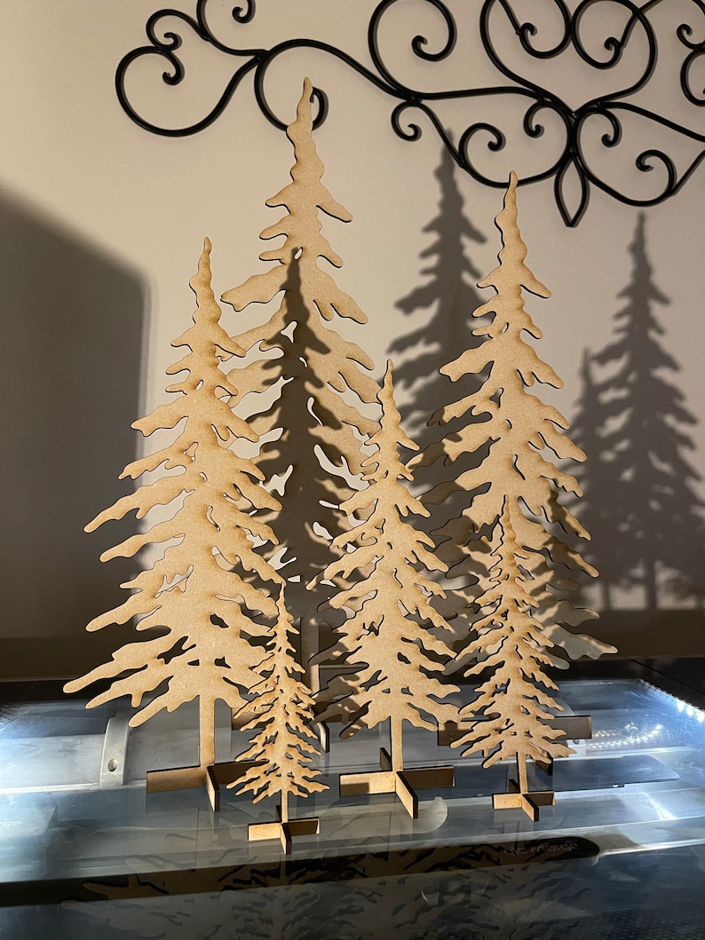 1/8 Pine Trees Vol. 2 Set of 6 SVG Digital Download for - Etsy