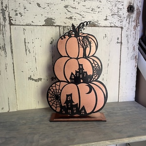 Halloween Stacked Pumpkins SVG Digital Download for Glowforge or Laser for 1/8" and 1/4" Material - NOT a Physical Item