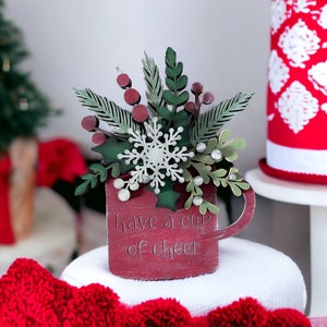 Farmhouse Christmas Mug SVG Digital Download For Glowforge or Laser For 1/8” and 1/4” Material Not a Physical Item -READ Item Description