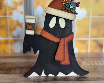 Cozy Pumpkin Spice Latte Ghost SVG Digital Download For Glowforge or Laser For 1/8” & 1/4” Material Not a Physical Item Read Description