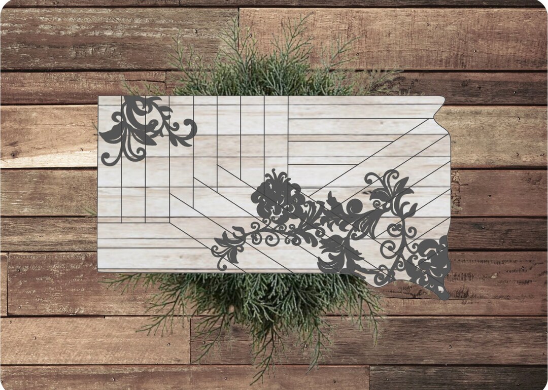 Rustic Sign Svg Rustic Farmhouse South Dakota Sign SVG Digital Download for Glowforge ...
