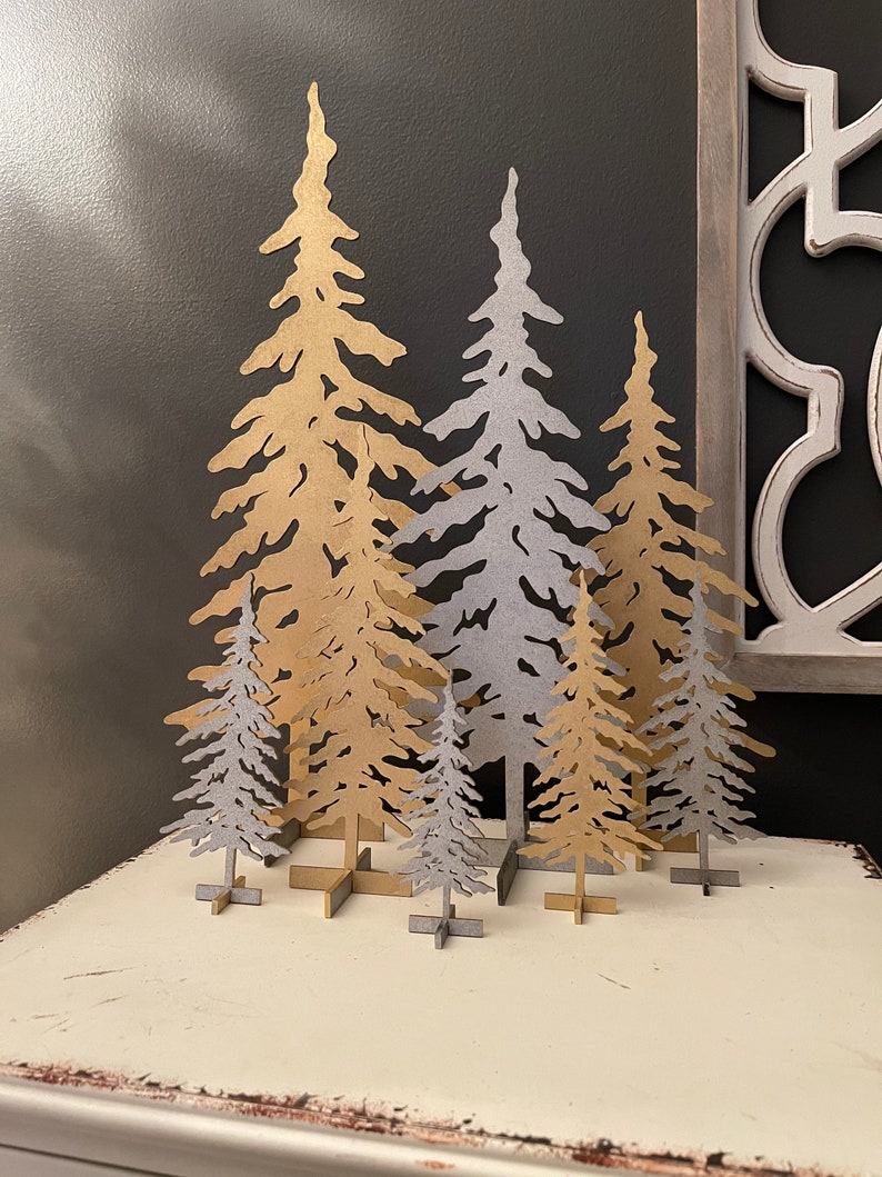 1/8 Pine Trees Vol. 2 Set of 6 SVG Digital Download for - Etsy