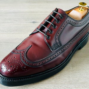 Vintage FLORSHEIM Brown Shell Cordovan Long Wing Bluchers | Size 8 A