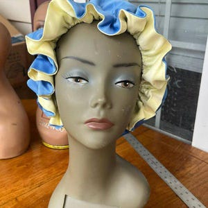 Adult Adjustable Double Layer Silky Satin Bonnet for Natural and Curly Hair_Night Hair Bonnet for Sleeping