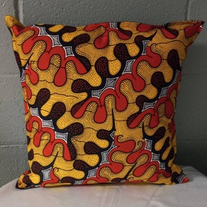 African Fabric Throw PILLOW COVER , Ankara pillow cover, Home Accessries, Home Decor HOUSE Warming Gift