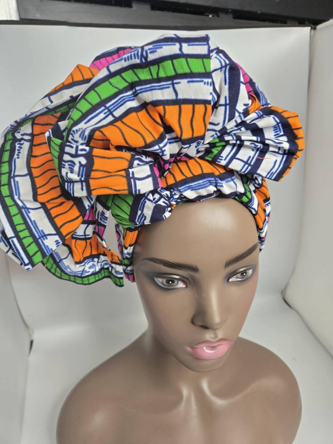 Ankara Head Wrap,kente Print- African Cloth Turban - African Head Wrap ...