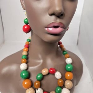 Authentic African Beaded Necklace | Tribal Jewelry | Handmade Ethnic Necklace | African Statement Necklace for Women | Afrocentric Jewelry