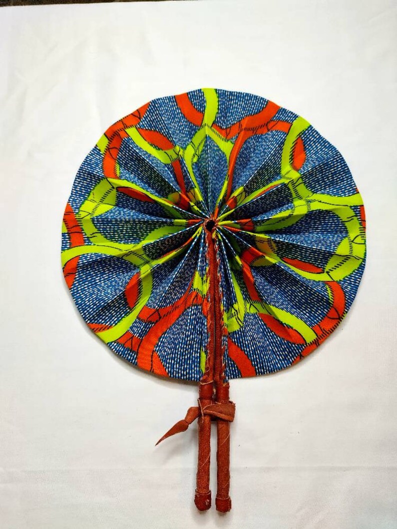 Ankara Print Handfan Made in Ghana Etsy