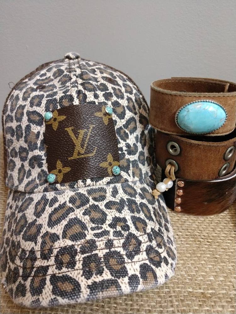 Repurposed Louis Vuitton turquoise and leopard print low | Etsy