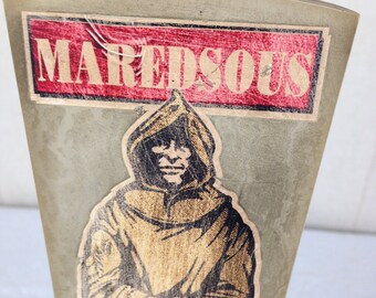 Tap Handle for the Belgian Brewery Maredsous 8 Opaque Lucite Piece  10 Inches Tall Heavy Piece Used Condition   04796