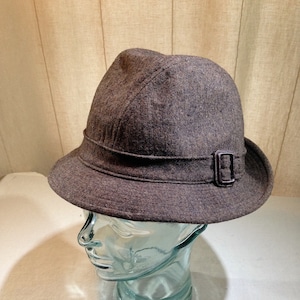 Vintage Pendleton Wool Brown and Brown Speckled Bucket Style Fedora Size 7 02565 image 1