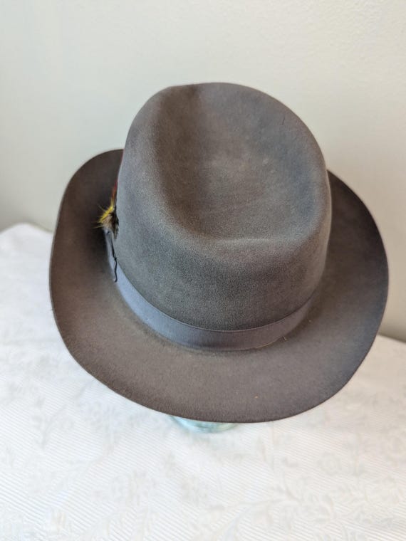 Vintage Royal Chatham Stetson Fedora Caribou Grey With  display picture 3