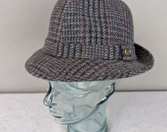 Vintage Pendleton Gray/Multi-Color Wool Tweed Fedora Style Men's Hat A195-540   Size 7 1/8   04503