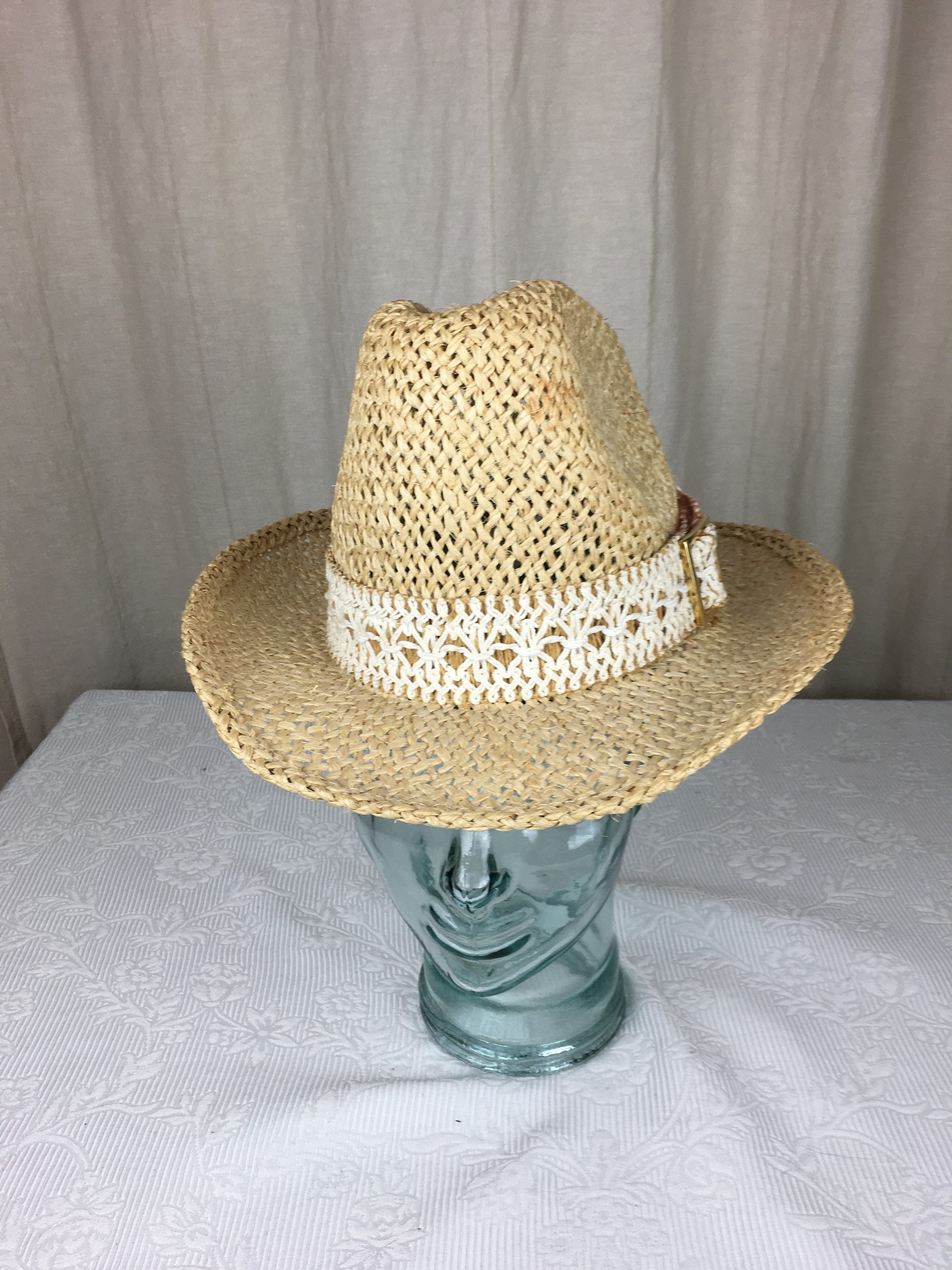 Bailey U-Rollit Vintage Woven Western Cowboy Straw Hat New West by Bailey 6¾ New West Straw Hat Cowboy Bailey U-Rollit Woven Band NEW | eBay main image 4