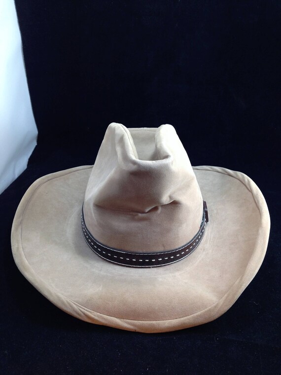 Vintage Bailey URollit Cowboy Hat Beige Velour with … Gem
