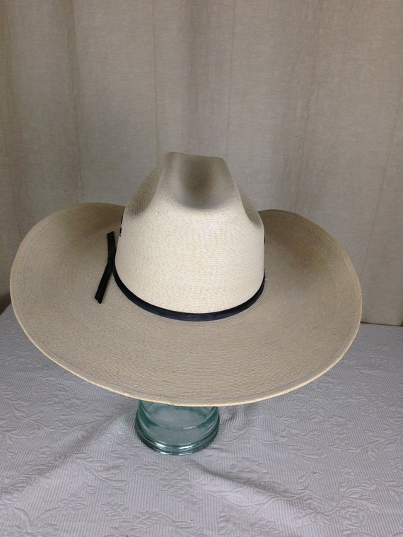 Vintage 5X Straw Long Oval Cowboy Hat 