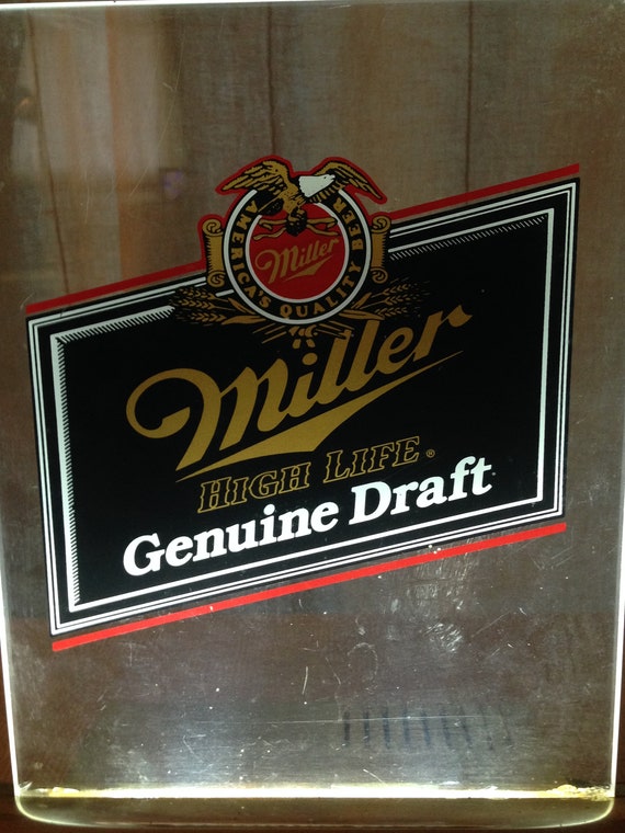 Vintage Miller High Life Beer Light With Digital Clock Register