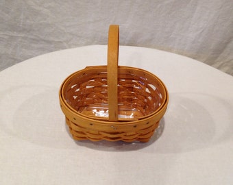 Longaberger American Cancer Society 1999 Small Oval Basket with Plastic Liner     04372