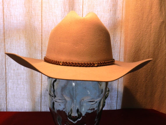 wrangler sheepskin leather cowboy hat