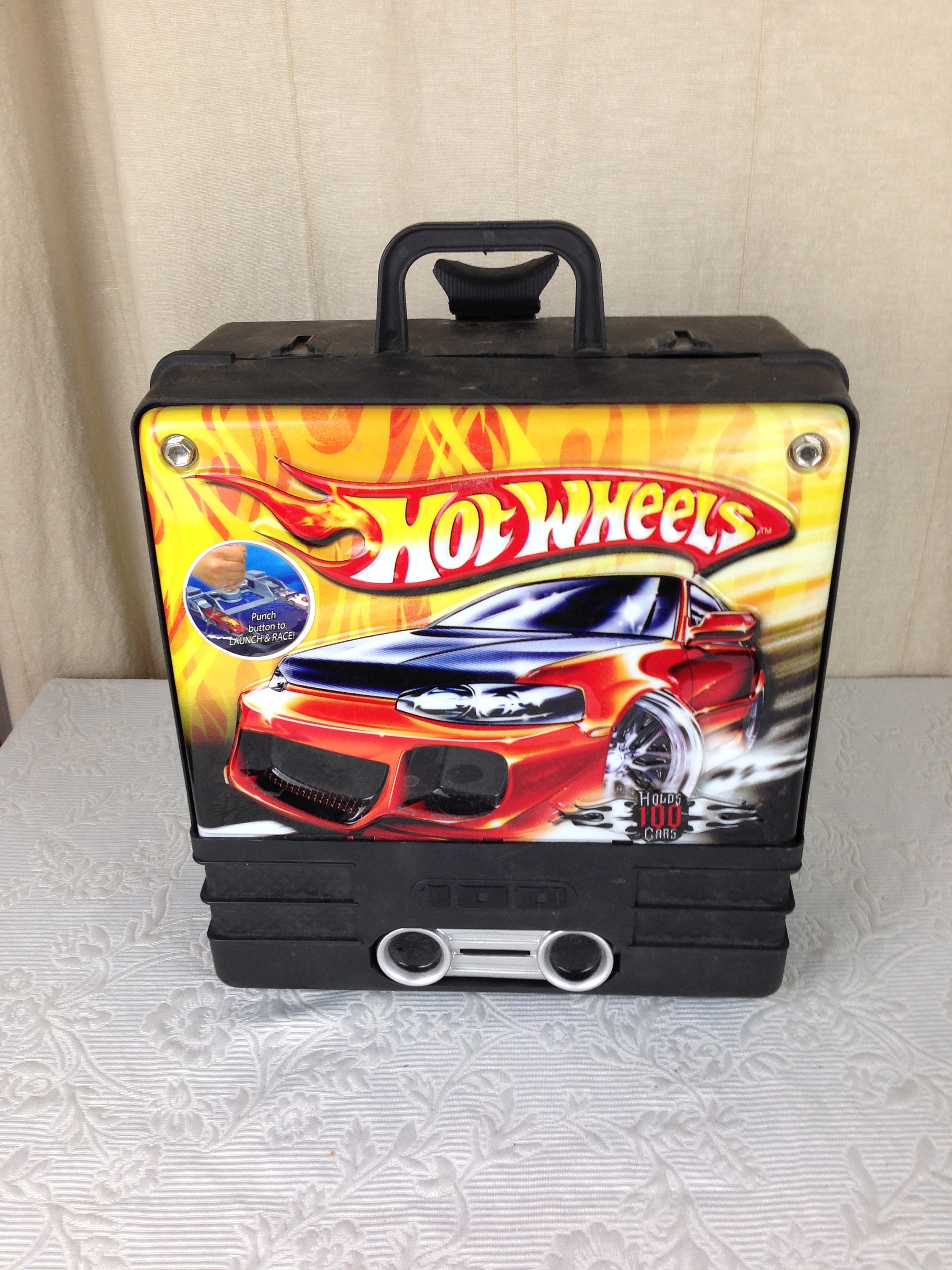 Vintage Hot Wheels 100 Car Rolling Carrying Case Model 20387 With