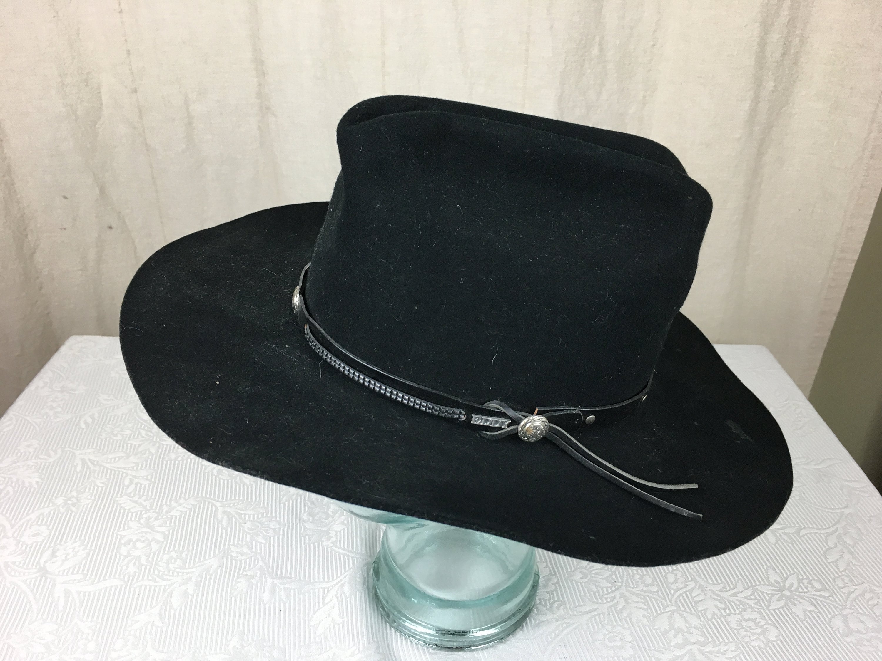 Black Eddy Brothers Cattleman Style Cowboy Hat Rogo II With | Etsy